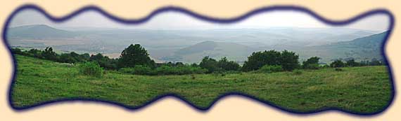 Blick über die Höhen der Rhön (leider keine besonder gute Fernsicht)